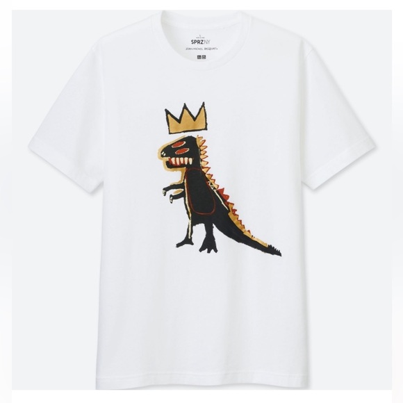 UNIQLO Jean-Michel Basquiat Dinosaur T-Shirt - White - Sz XL